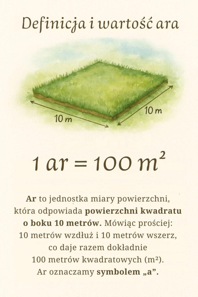 1 ar, ile to metrów kwadratowych