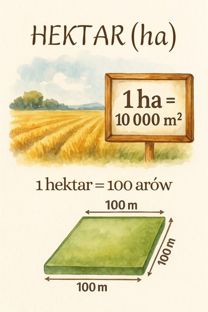1 ar, ile to metrów, a ile hektarów