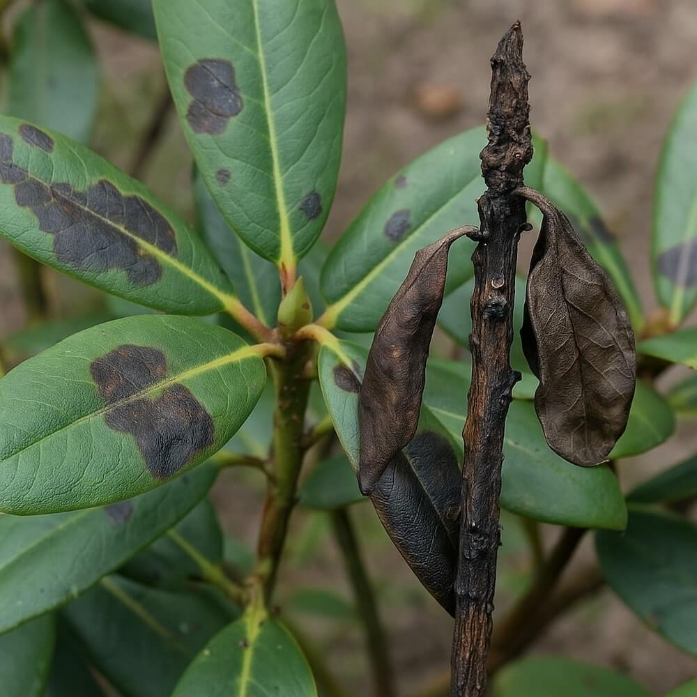 Bakterioza liści i pędów rododendronów