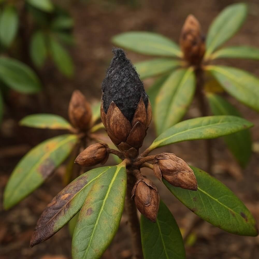 Choroby rododendronów - eleuterioza