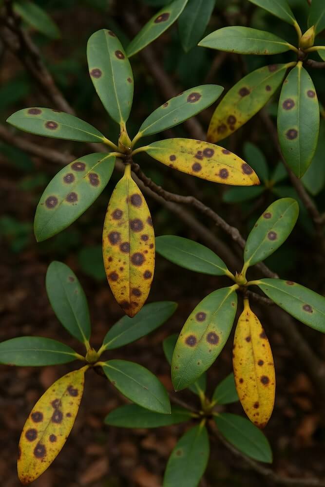 Plamistość liści rododendronów