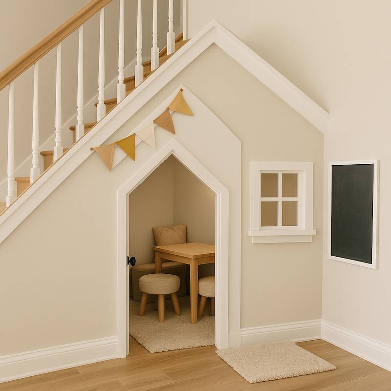 Szafki pod schody - domek dla dzieci