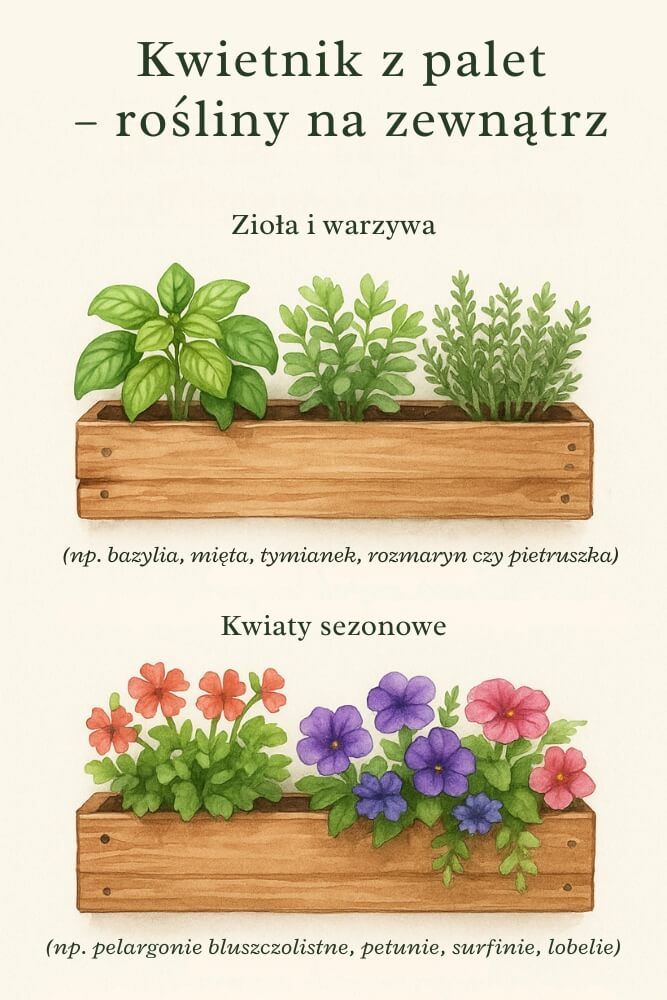 infografika - rośliny do kwietnika na zewnątrz