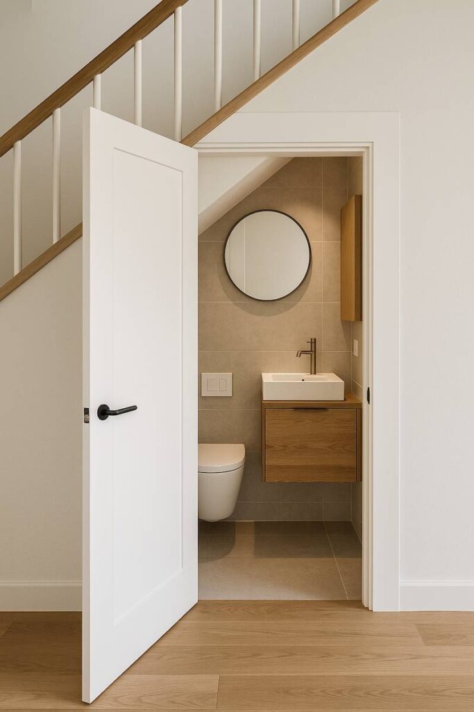 Toaleta pod schodami 