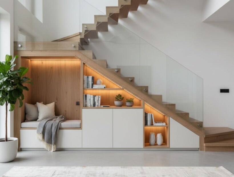 Zabudowy pod schodami – pomysły i inspiracje na pustą przestrzeń