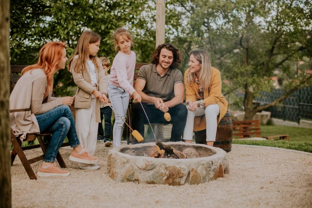 bezpieczne ognisko w ogrodzie
