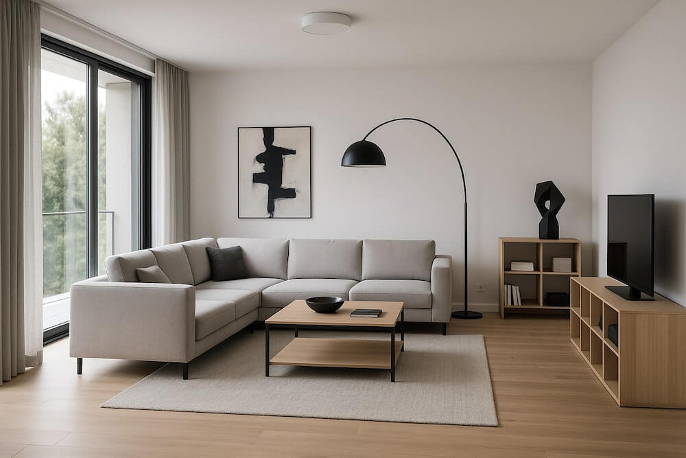 Piękny salon w stylu nowoczesnym Salon w stylu nowoczesnym - prostota i minimalizm