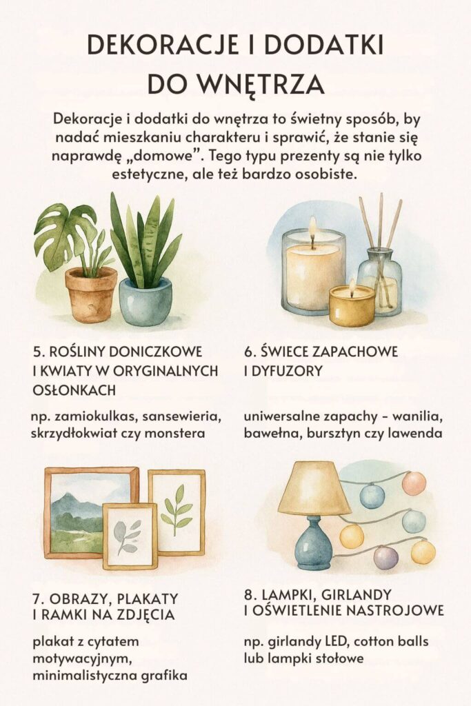 Dodatki i dekoracje jako prezent na parapetówkę 