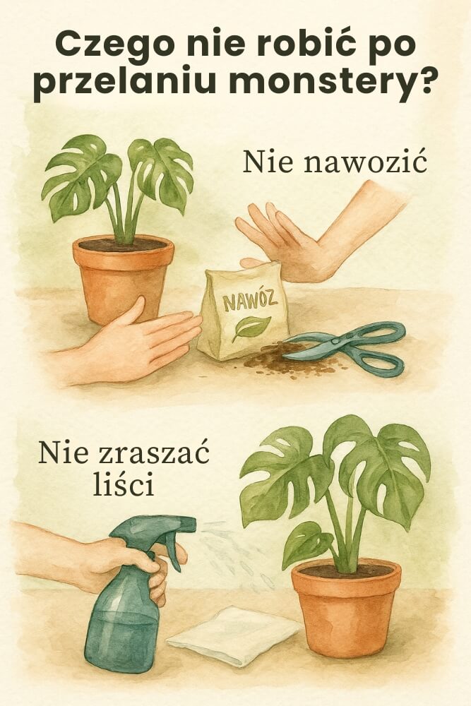 czego unikać, gdy monstera została przelana czego unikać po przelaniu monstery