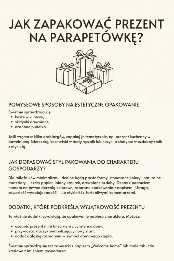 Jak zapakować prezent na parapetówkę? Propozycje 