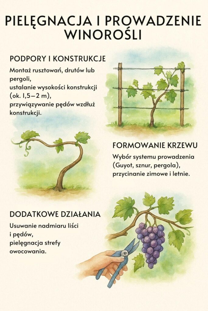 Sadzenie winogrona - pielęgnacja i prowadzenie winorośli 
