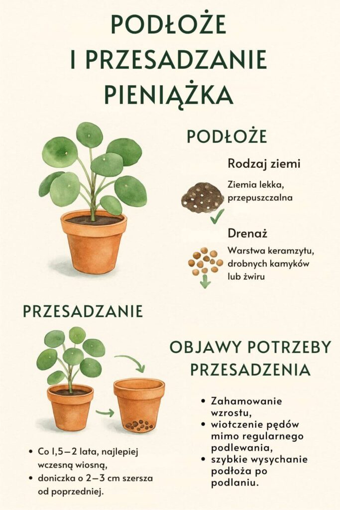 Kwiat pieniążek – jak pielęgnować? Podłoże i przesadzanie 