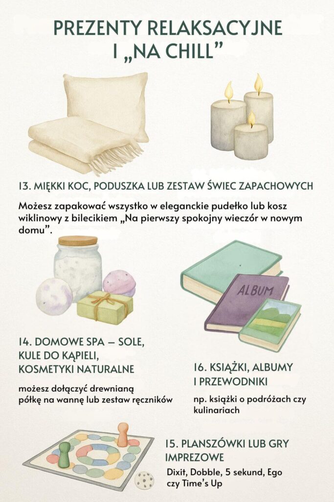 Prezenty relaksacyjne dla gospodarzy parapetówki 
