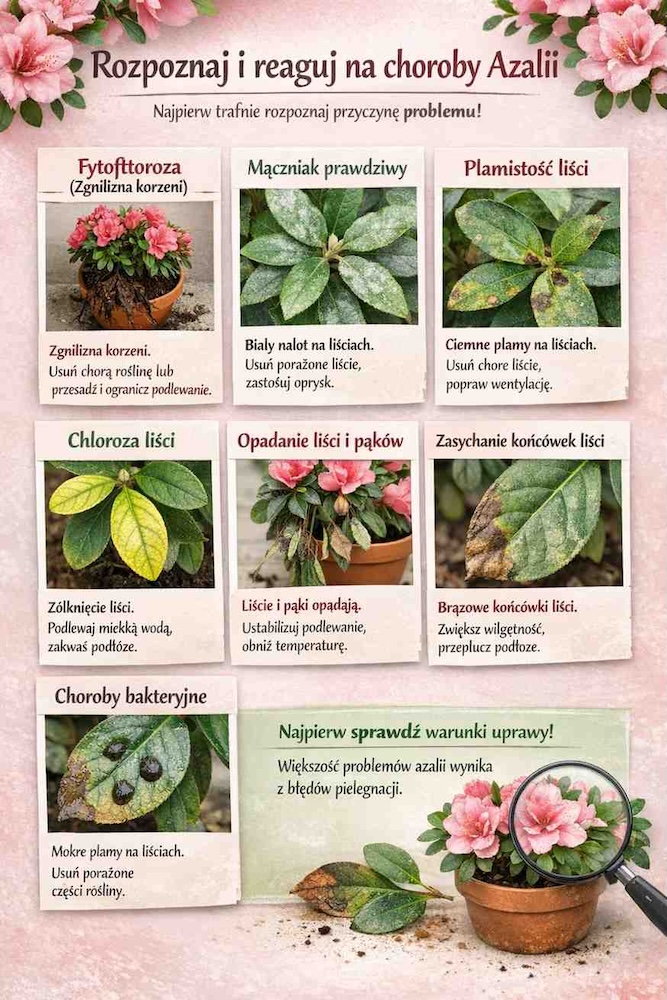 azalia doniczkowa - jak pielęgnować w czasie choroby 