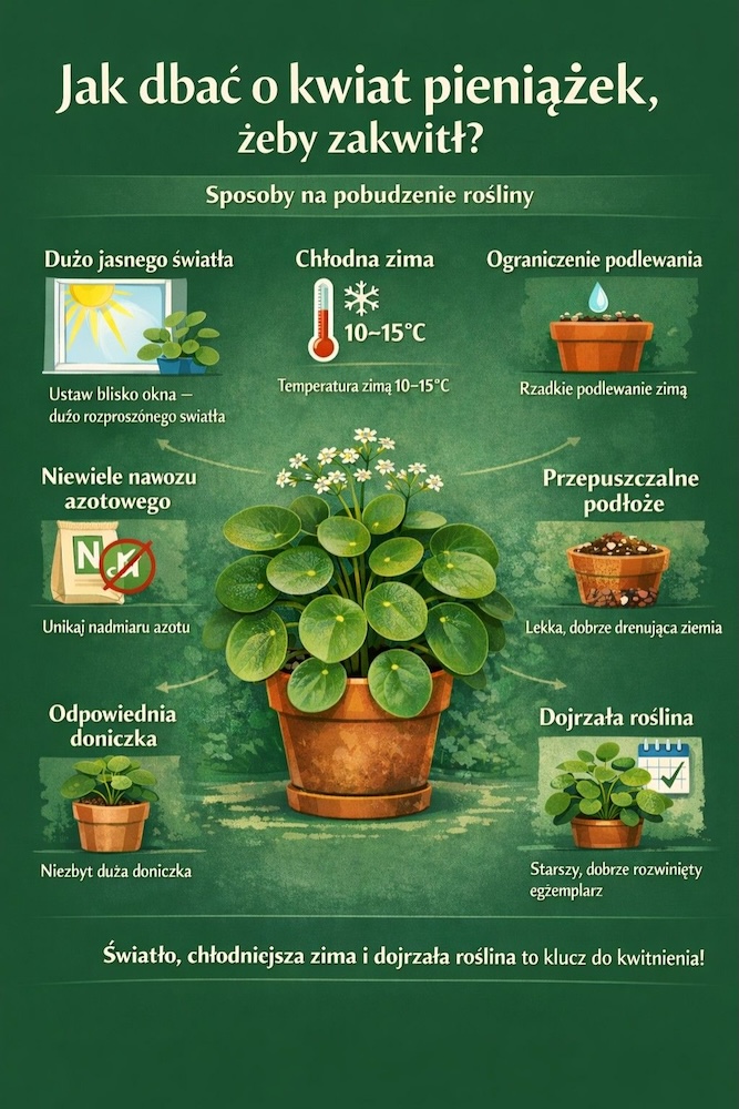 kwiat pieniążek - jak kwitnie i w jakich warunkach 