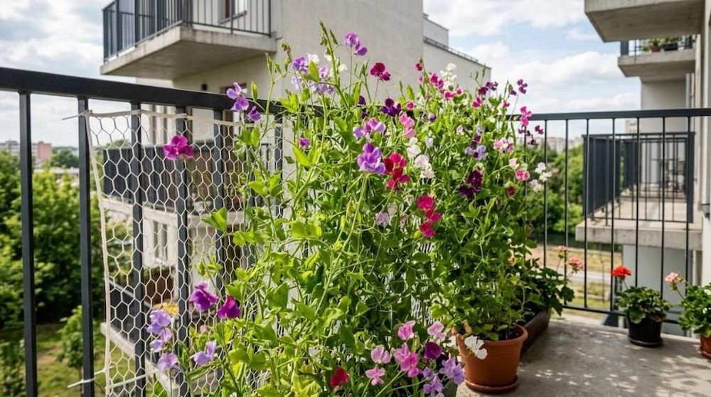 pnącza na balkon - groszek pachnący 