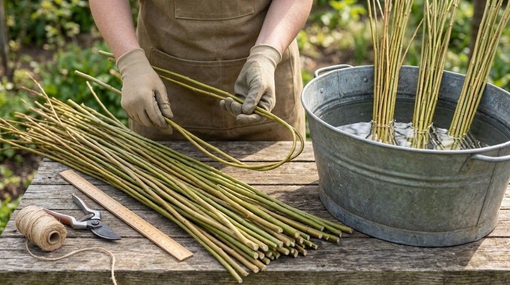 wierzba pleciona - jak zrobić z młodych pędów 