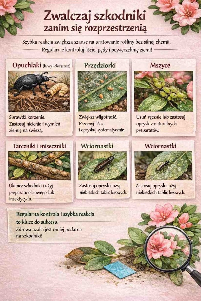 szkodniki azalii - rozpoznanie i zwalczanie 